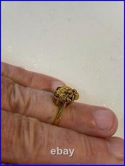Very Rare 18ct Shanked Gold Ring Set With A Stunning Gold Nugget