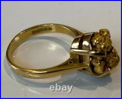 Very Rare 18ct Shanked Gold Ring Set With A Stunning Gold Nugget