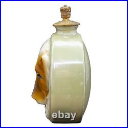 Very Rare 1930s Large 4 Dog Head Art Deco Top Crown Perfume/Scent Bottle