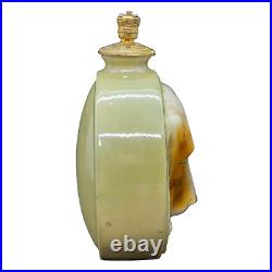 Very Rare 1930s Large 4 Dog Head Art Deco Top Crown Perfume/Scent Bottle