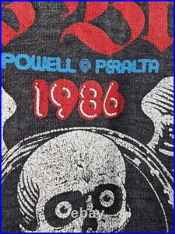 Very Rare 1986 Powell Peralta Bones Brigade Summer Tour T-Shirt (black)