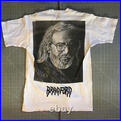 Very Rare 1992 Jerry Garcia Bradford Gallery T Shirt Size L White Made in USA