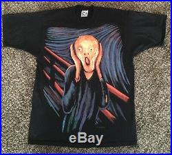 Very Rare 1996 Liquid Blue Edward Munch scream Shirt & Supreme Scream L Vtg Lg