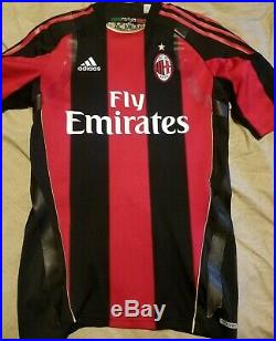 Very Rare AC Milan Maldini #3 2010/2011 Player Issue Techfit Home Jersey Size L