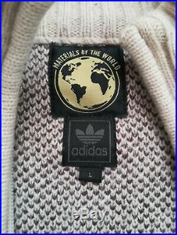 Very Rare Adidas Originals Materials of the World Mens Wool Jumper Cardigan L