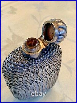 Very Rare Antique Aesthetic Sterling Silver Whiskey Flask Gorham Large Mint