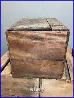 Very Rare Antique James McClurg Co Cracker Box Wood Crate 21x14x13 Vintage