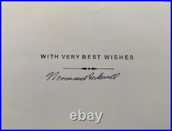 Very Rare Artist Norman Rockwell Signed Large Sticker JSA Full Letter D. 1978