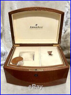 Very Rare Audemars Piguet Large Empty Wooden Watch Box With Key