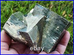 Very Rare, Classic, Large Lustrous Golden Pyrite Crystal Cluster, Italy