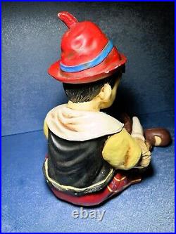 Very Rare! Disney Pinocchio Sitting Large Figurine Statue With Bowl