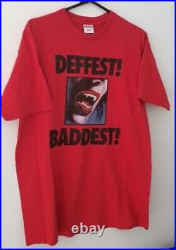 Very Rare FW09 Supreme Deffest Baddest tee Red T-shirt Size L Large Vintage 2009