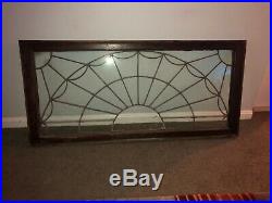 Very Rare Fan Design! Antique American Leaded Glass Window