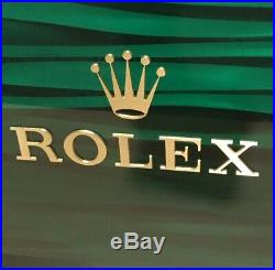 Very Rare Genuine Rolex Green Display Stand Plaque Extra Large