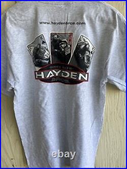 Very Rare Hayden Brothers Signed Shirt L Nicky Hayden Tommy Hayden Roger, LARGE