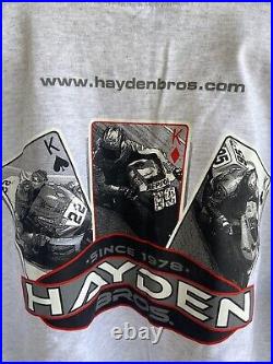Very Rare Hayden Brothers Signed Shirt L Nicky Hayden Tommy Hayden Roger, LARGE