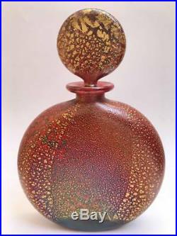 Very Rare Isle of Wight Studio Glass Large Firecracker Perfume Bottle 1985-86