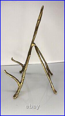 Very Rare Jay Strongwater Oakley Large Decorative Folding Plate Stand Brass