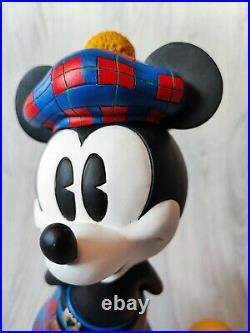 Very Rare Large 12 Walt Disney Scottish Mickey Mouse Figurine Scotland Kilt