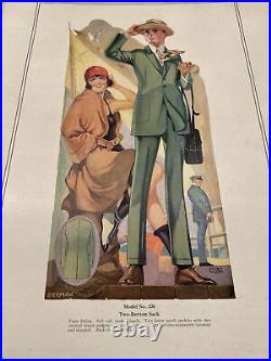 Very Rare Large 1921 Spring & Summer Illustrates Fashion Catalog With Some Cloth