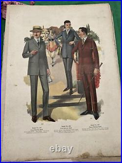 Very Rare Large 1921 Spring & Summer Illustrates Fashion Catalog With Some Cloth