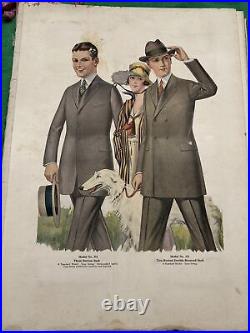 Very Rare Large 1921 Spring & Summer Illustrates Fashion Catalog With Some Cloth