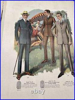 Very Rare Large 1921 Spring & Summer Illustrates Fashion Catalog With Some Cloth