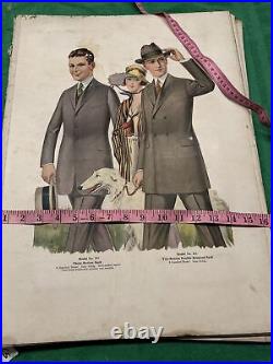 Very Rare Large 1921 Spring & Summer Illustrates Fashion Catalog With Some Cloth