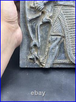 Very Rare Large Ancient Near Eastern stone tile with the King With A Bow image