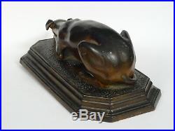Very Rare Large Antique Torquay Pottery Dog Sculpture 13.5