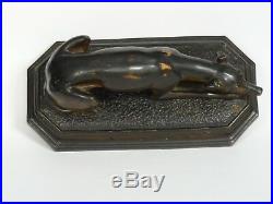 Very Rare Large Antique Torquay Pottery Dog Sculpture 13.5