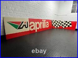 Very Rare & Large Aprilia Motorcycles Dealership Showroom Garage Sign Man Cave