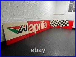 Very Rare & Large Aprilia Motorcycles Dealership Showroom Garage Sign Man Cave