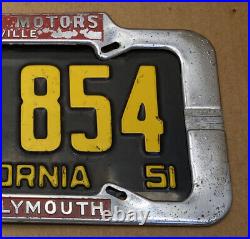 Very Rare Large Dodge-plymouthwilliams(marysville Ca) License Plate Frame Only