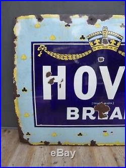 Very Rare Large Early Antique Vintage Hovis Enamel Advertising Sign