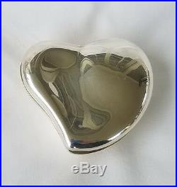 Very Rare Large Elsa Peretti for Tiffany Sterling Silver Heart Box 4 1/2