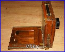 Very Rare Large Format 8x10 German Made Large Format Wooden Camera and Lens
