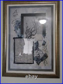 Very Rare Large Framed Chinese Painting Originally Framed For JC Penny's Corpora