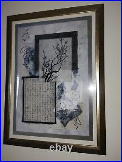 Very Rare Large Framed Chinese Painting Originally Framed For JC Penny's Corpora