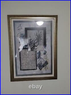 Very Rare Large Framed Chinese Painting Originally Framed For JC Penny's Corpora