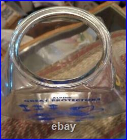 Very Rare Large Glass Counter Display Jar Advertising Ski Bones