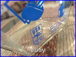 Very Rare Large Glass Counter Display Jar Advertising Ski Bones