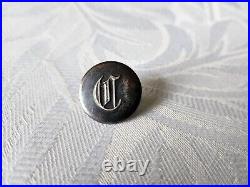 Very Rare Large Silver Cavalry Button Us CIVIL War Confederate Uniform C Button