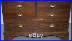 Very Rare Large Victorian Photographers Chest Bank Of Drawers Collectors Chest