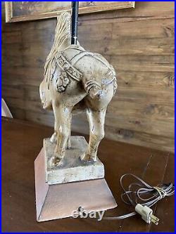 Very Rare Large Vintage Horse Lamp