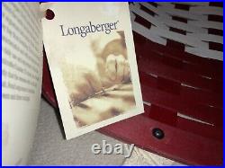 Very Rare Longaberger 2012 Large American Stripes Broadwalk Tote Basket Set New