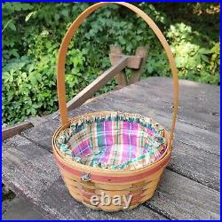 Very Rare Longaberger Large Easter/Garden/Flower Basket WITH BUNNY PIN