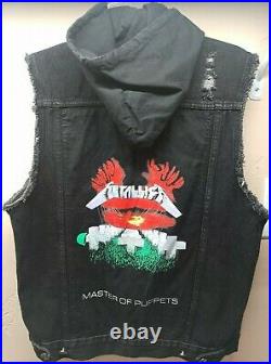 Very Rare Metallica Patch Vest Jacket Size Large Great Condition