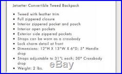 Very Rare! NWOT Henri Bendel Large JetSetter Conv. Backpack Olive with Dust bag