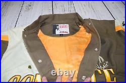 Very Rare Nwt Vintage Jh Design Scarface Jacket Snap Embroidered Brown Tan Large